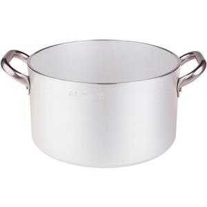 Agnelli Casseruola Alta Radiante in Alluminio 5 mm - Diametro 36 cm con Maniglie in Acciaio Inox