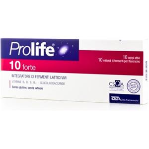 Prolife Linea Intestino Sano 10 Forte Integratore Fermenti Lattici 12 Flaconcini