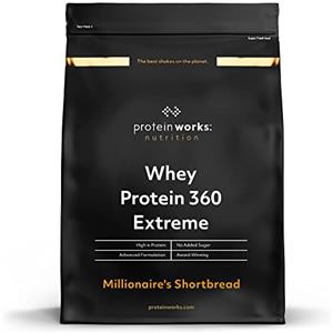 The Protein Works - Proteine Whey 360 Extreme in Polvere - Frolla Millionaire - Frullato Ad Alto Contenuto Proteico - Con Glutammina, Vitamine e Minerali - 600g