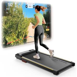 UREVO Smart Tapis Roulant, Tapirulan Elettrico Salvaspazio con Ammortizzazione a Sei Punti, App di Allenamento con Modalità MIIT, Walking Pad Compatto e Silenzioso da Scrivania per Casa e Ufficio