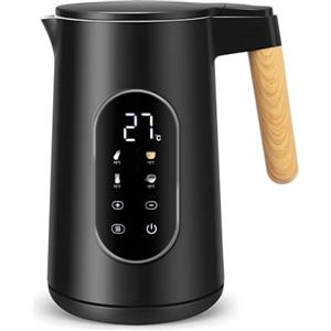Carehabi Bollitore Elettrico 1,7 L 40-100°C Bollitore Elettrico Temperatura Regolabile Acciaio Inox 2200 W Indicatore LED Base di Rotazione a 360°
