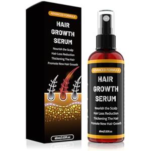 YaaHei Siero spray per capelli per uomini/donne, accelera la crescita, previene la caduta, con Biotina e rosmarino, favorisce capelli e barba, delicato, 60 ml
