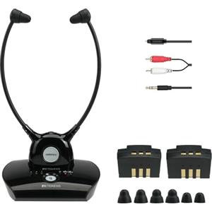 Retekess TA008 Cuffie Per Tv, Cuffie Per Tv Senza Fili Per Anziani, 2,4 G a Bassa Latenza, Amplificatore Uditivo, Doppia Batteria - 10 Ore Di Utilizzo, Amplificazione Del Suono TV Per Anziani