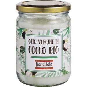 Fior di Loto Olio Vergine di Cocco Bio - Grasso Vegetale Naturale per Cucina, 410g