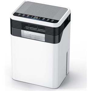 GOAMGE Deumidificatore, 3000ML Deumidificatore Casa, Sbrinamento Automatico, 3 Modalità, Modalità Notte, Silenzioso 33dB, Timer 24h, Display Intelligente Umidità, Portatile (Bianco)