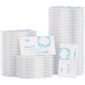 Ourdort 20 Salviette Detergenti Viso, Confezionate Singolarmente, Salviette Detergenti in Morbido Cotone, Salviette Monouso per la Cura della Pelle, Struccanti Waterproof, Ideali per Pelli Secche e Sensibili