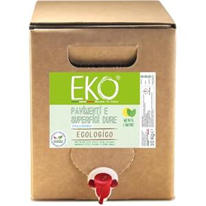 EKO MADE IN ITALY EKO Detersivo Pavimenti Liquido alla Spina 10Kg, Bag in Box - Ecologico, Profumo Ipoallergenico Menta-Limone