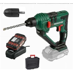 PARKSIDE Martello perforatore a batteria PABH 20-Li C3 X20VTeam con batteria 2.0 Ah u caricatore valigetta mandrino trapano punte