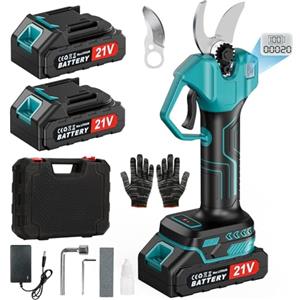 BIAOQINBO Forbici Potatura a Batteria - Cesoie a Batteria per Potatura con Lama in Acciaio SK5, Motore Brushless, Display LCD, Ideale per Frutteti, Vigneti, Giardinaggio e Paesaggistica