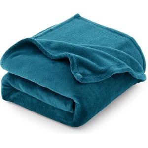 CozyLux Coperta Plaid Pile di Flanella 260gsm, Coperta Divano 130 x 150 cm, Coperta Letto Singolo Calda e Morbida - Turchese