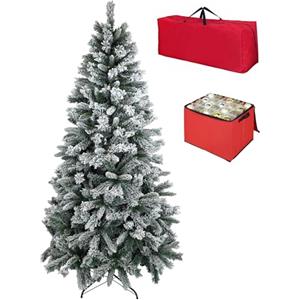 Totò Piccinni Albero di Natale INNEVATO, Folto, Effetto Neve Realistico, Incluso Borsone (150 cm, BERNA)