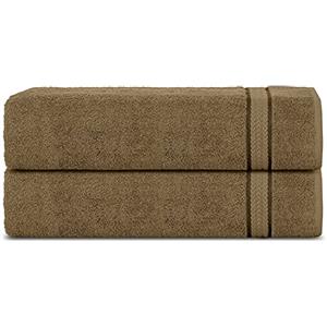 Sweet Needle Set di 2 asciugamani da bagno in cotone 600gsm super morbido, Lino, a doppio strato, forte, assorbente e morbido per il bagno, la doccia e l'uso quotidiano - 150x90cm.