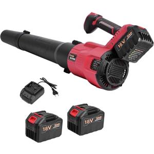 Nexalite Soffiatore a Batteria, Soffiatore per Foglie con 2 Batterie da 5.0Ah, 2 Velocità Fino a 42 m/s, Polvere e Neve,Ideale per Giardino, Cortile e Garage