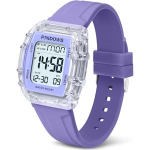 PINIDOUS Donna Orologio per Donna Adolescenti Orologio sportivo Digitale Orologi Studenti Orologi Impermeabili con Allarme Cronometro Conto Alla Rovescia Dual-Time Suoneria Oraria Funzione Alta Luminosità Luce