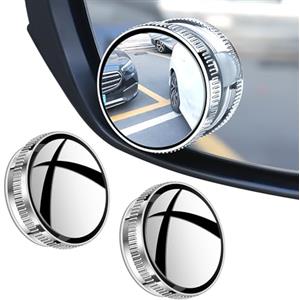 AetherAurora 2 Pezzi Specchietti Per Angolo Morto, Specchio Laterale Punto Cieco, 360 Grandangolare Regolabile Punto Cieco Specchio, Nero Rotazione Di 360 ° HD Specchietti Per Auto, Suv e Camion