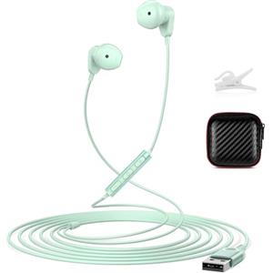 ACANDYA Cuffie USB con Microfono per PC Laptop, Gaming Cuffie con Filo Stereo Hifi Semi in Ear con Controller Volume per Portatile/Mac/Chrome/Ps5/Skype/Zoom