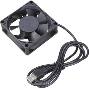 Bokcztml Ventola di raffreddamento alimentata tramite USB, 7 cm, 5 V, 2300 giri/min, ventola per computer per elettronica e case per animali domestici con raffreddamento a cuscinetto a olio per