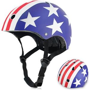FYHART Casco da skateboard per bambini, ragazzi, ragazze e bambini, casco protettivo regolabile per ciclismo multisport, pattinaggio in linea, bicicletta, monopattino (Blu, S)