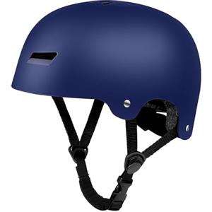 LeapBeast Casco Bici da Uomo/Donna, Regolabile Misura Caschi da Adolescenti, Cascos da Skateboard, Casco da Elettrico Bicicletta, Cascos da Elettrico Skateboard (Blu Scuro, L)