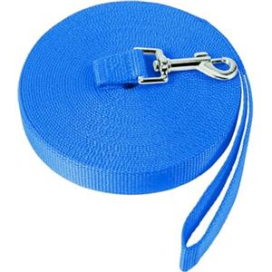 NavoX Guinzaglio lungo da addestramento per cani, 15 m, in nylon, per richiamare animali domestici, escursionismo, campeggio, caccia, cortile, blu