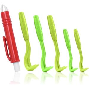 Adiwo Set di 6 Ganci per Zecche, Pinzetta per Zecche per Cani, Rimozione Zecche, Pinzetta per Zecche per Cani e Gatti, Tick Remover Rimozione delle Zecche Senza Dolore in pochi Secondi (6 Pezzi)