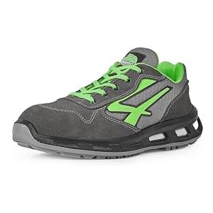 U-POWER DON'T WORRY... BE HAPPY! U-Power Red Lion Point, Scarpe Antinfortunistiche Unisex, Scarpe da Ginnastica in Pelle Leggere, Flessibili, Antiperforazione, con Inserto Infinergy, con Puntale in Alluminio & (Green_39)