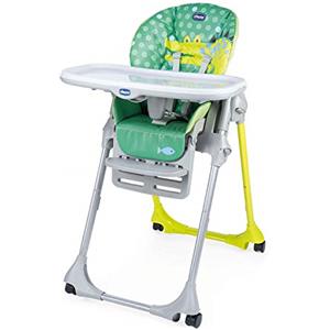 Chicco Polly Easy Seggiolone Pappa Evolutivo per Bambini da 6 Mesi a 3 Anni (15 kg), Reclinabile a Sdraietta Altezza e Poggiapiedi Regolabili - Verde