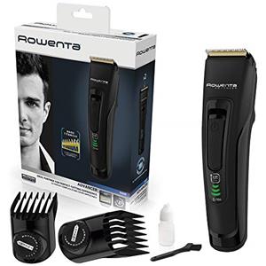 Rowenta TN5200 Advancer, Tagliacapelli con Prestazioni di Lunga Durata, Fino a 120 minuti di Autonomia, Ricarica Rapida in Soli 11 Minuti, 2 Pettini, Senza Custodia