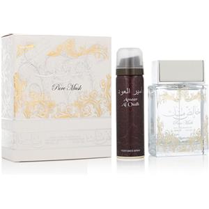 Lattafa Pure Musk - Eau de Parfum Unisex 100 ml Deodorante Spray 50 ml con Muschio Bianco