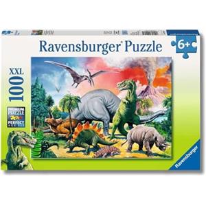 Ravensburger - Puzzle 100 Pezzi XXL Dinosauri, Idea Regalo per Bambini 6+ Anni, Gioco Educativo e Stimolante
