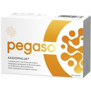 Schwabe Pharma Pegaso Axidophilus - Integratore di Fermenti Lattici e Fibra Prebiotica per l'Equilibrio Intestinale - 60 Capsule
