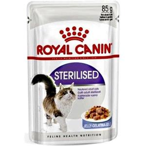 Royal Canin Gatto Umido Sterilizzato Jelly 85g - Alimento Completo per Gatti Adulti con Mantenimento del Peso Ideale e Sistema Urinario Sano