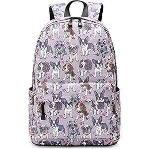 Wadirum Zaino leggero per bambini Borsa per libri di scuola carina per bambini Cane