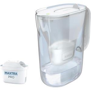 Brita Caraffa filtrante acqua Style Essential White (2.4L) incl. 1 x filtro MAXTRA PRO PURE PERFORMANCE che riduce cloro, calcare, PFAS e metalli Adatt