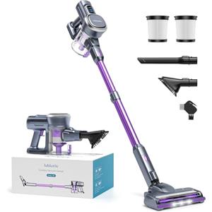 Lubluelu Aspirapolvere Senza Fili, Potente Scopa Elettrica Leggera e Senza Sacco, Aspirapolvere a Mano e a Pavimento con Batteria a Lunga Durata, Ideale per Pavimenti e Tappeti