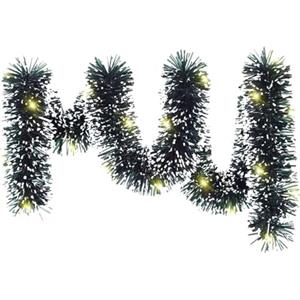 Akxlax Ghirlanda Natalizia con Luci, Ghirlanda Luminosa 5 Metri con Timer, Ghirlanda Verde Natale per Esterno Interno, Ghirlande Natalizie Scale Camino, Ghirlanda Albero di Natale (Con Luci Timer)