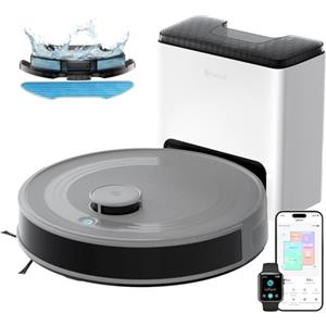 LEFANT M2S Plus Robot Aspirapolvere Lavapavimenti con Mappatura, 10000Pa, 240 Minuti, Navigazione Laser dToF, Evitamento Ostacoli PSD, Controllo APP/Alexa, Pulizia Personalizzata, Grigio