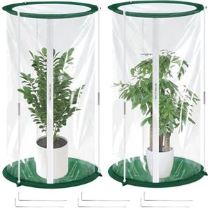 BORDEAG 2 pezzi tenda per svernamento piante 52x28cm, protezione invernale per piante in vaso, mini serra, serra per pomodori, serra a tunnel, per giardino, balcone, interno, piante da balcone