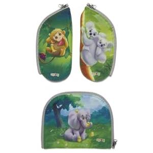 ergobag Zippies - Set di accessori per la scuola, 3 pezzi, per bambini, ragazzi e ragazze, Zoobabies - Colorato, taglia unica