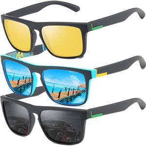 LEDING&BEST Occhiali da sole polarizzati per uomo donna/Pesca Golf Bicicletta Guida Pesca arrampicata Sport all'aperto occhiali da sole