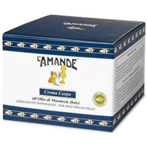 L'Amande Crema Corpo all'Olio di Mandorle Dolci 200 ml - Formulazione Emolliente con Acido Ialuronico