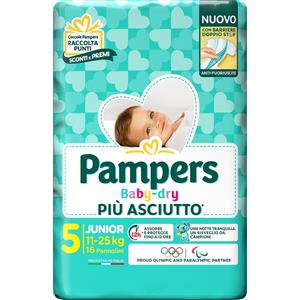 Pampers Baby Dry Pannolini Super Assorbenti Taglia 5 Junior (11-25 kg) - 16 Pezzi