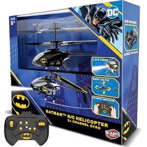 BLADEZ Elicottero Batman R/C 2 canali Gyro Batman, DC Comics, RC 2 canali con controllo giroscopico, facile da volare con luci, anti-collisione, giocattolo con licenza per bambini, Toyz