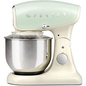 G3 Ferrari G20075 Pastaio Deluxe Impastatore Professionale 5.2 Litri, 1200 W, Crema/Verde Pastello