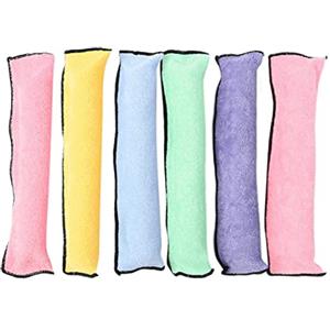 Povanjer Hair Soft, bigodini per la notte, 6 pezzi No Heat Sleep In bigodini per capelli spessi, strumenti flessibili per capelli lunghi, donne, ragazze, ricci