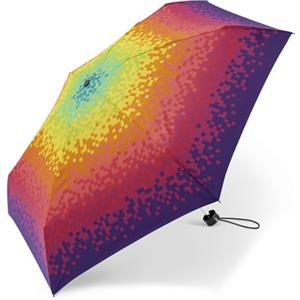 happy rain Ombrello tascabile Ultra Mini, Rainbow Pixel, 90 cm