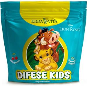 Erba Vita Disney Difese Kids - Integratore Alimentare per Bambini con Vitamina D3, C e Zinco, 30 Gommose