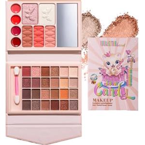 Kivinia Set Trucchi Donna, Trousse Trucchi Donna con Ombretti, Fard, Illuminante e Rossetti All-in-One Make Up Kit, Palette Contouring Viso Travel Kit, Set Trucco Natalizio - U122B