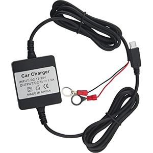 TKMARS Adattatore per Caricabatterie da Auto con Cavo Rigido Micro USB per GPS Tracker Serices / TK905 / TK905B / TK915 / TKMARS