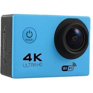 YVAAASIYC Ultra HD 4K Macchina Fotografica di Azione Originale 1080P/30FPS WiFi 170D Diving Subacquea Casco Impermeabile Vedio Telecomando Mini Sport cam(Blue)